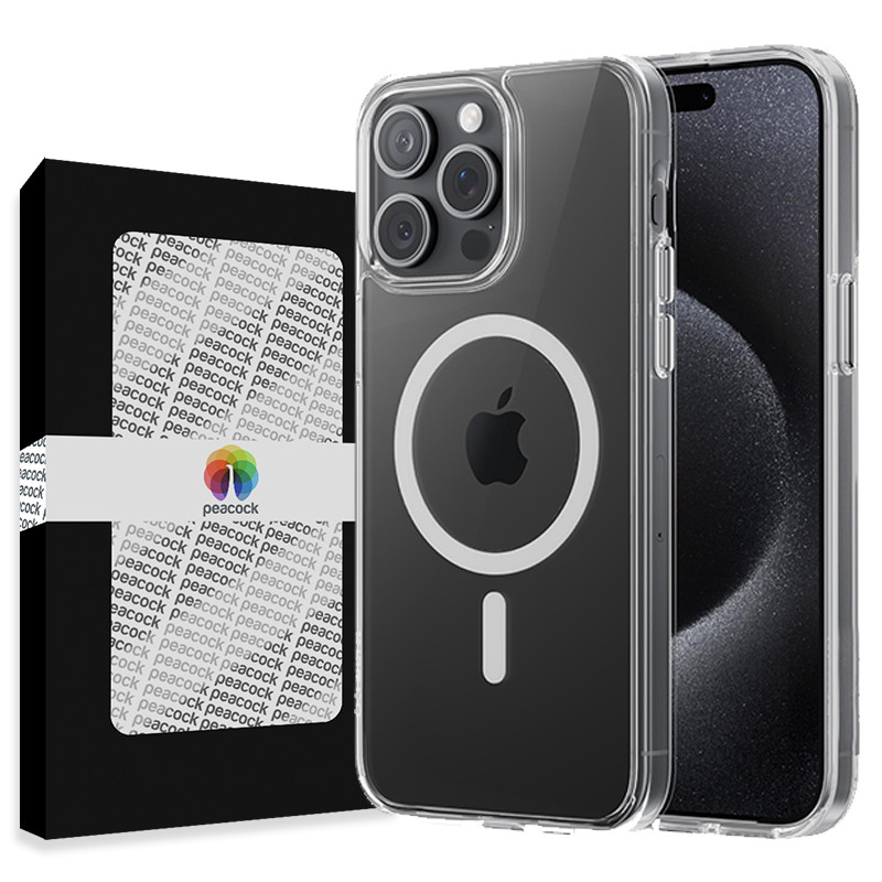 قاب موبایل اپل iPhone 15 Pro Max پیکوک مدل Clear Magsafe