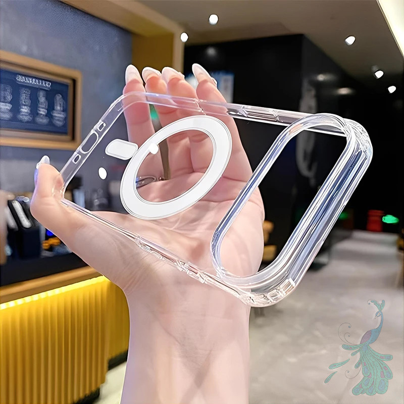 قاب موبایل اپل iPhone 17 Air پیکوک مدل Clear Magsafe