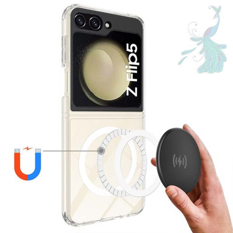 قاب موبایل سامسونگ Galaxy Z Filip 5 پیکوک مدل Clear Magsafe