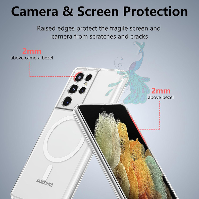 قاب موبایل سامسونگ Galaxy S21 Ultra پیکوک مدل Clear Magsafe