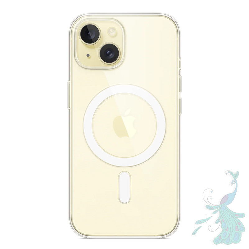 قاب موبایل اپل iPhone 15 پیکوک مدل Clear Magsafe