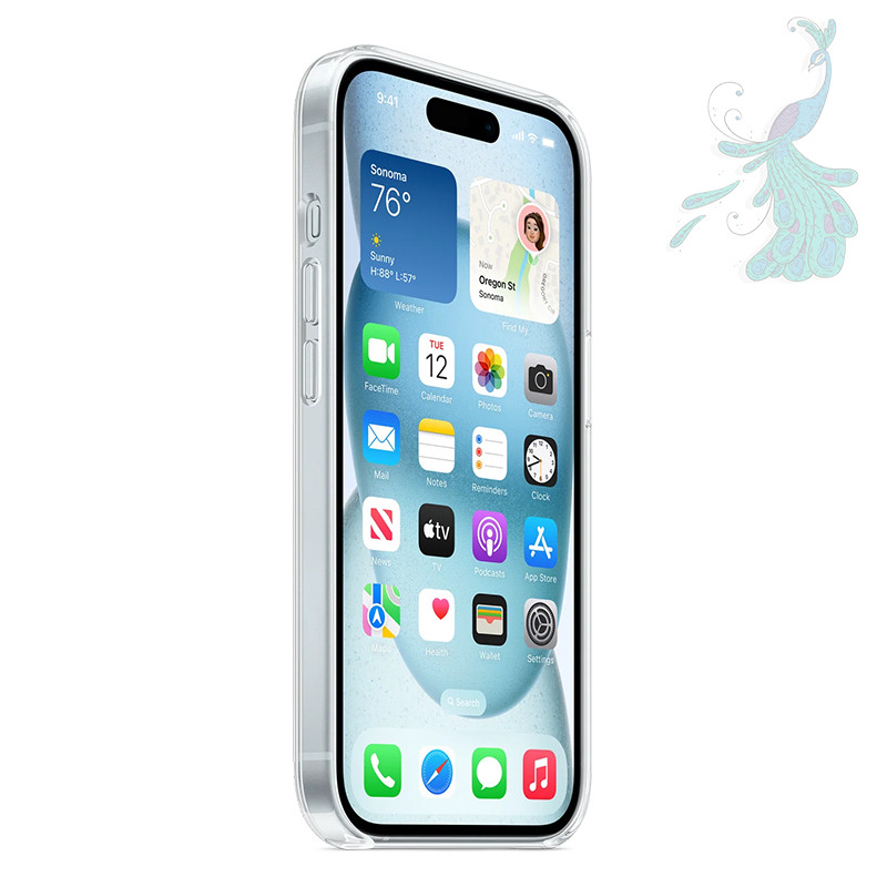 قاب موبایل اپل iPhone 15 پیکوک مدل Clear Magsafe