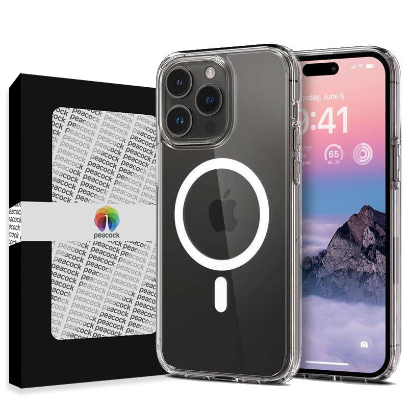 قاب موبایل اپل iPhone 14 Pro پیکوک مدل Clear Magsafe