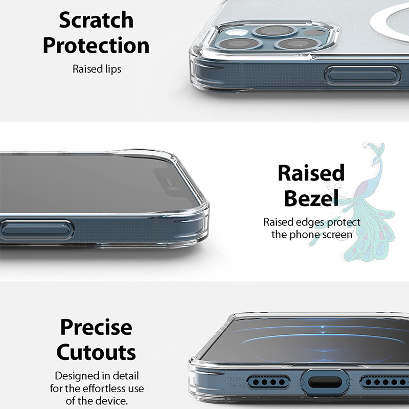 قاب موبایل اپل iPhone 12 Pro پیکوک مدل Clear Magsafe