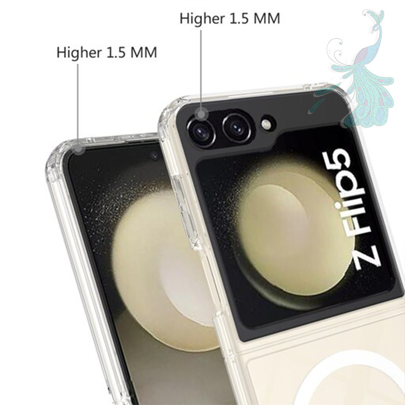قاب موبایل سامسونگ Galaxy Z Filip 5 پیکوک مدل Clear Magsafe