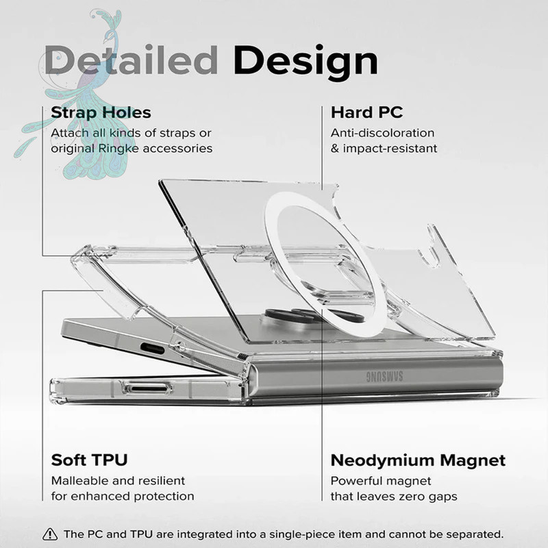 قاب موبایل سامسونگ Galaxy Z Fold 6 پیکوک مدل Clear Magsafe